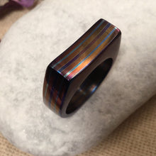 Charger l&#39;image dans la galerie, Women&#39;s Timascus Ring, 18 mm, Handmade. Single copy. 6,54 grams. - IRON LUCKY