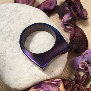 Women's Timascus Ring, 18 mm, Handmade. Single copy. 6,54 grams. - IRON LUCKY