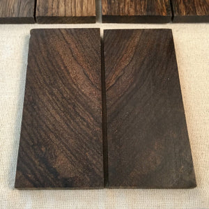 ZEBRANO WOOD. Two Mirror Blanks, for the woodworking, knife making, artisans, crafting. Art 10.197 - IRON LUCKY